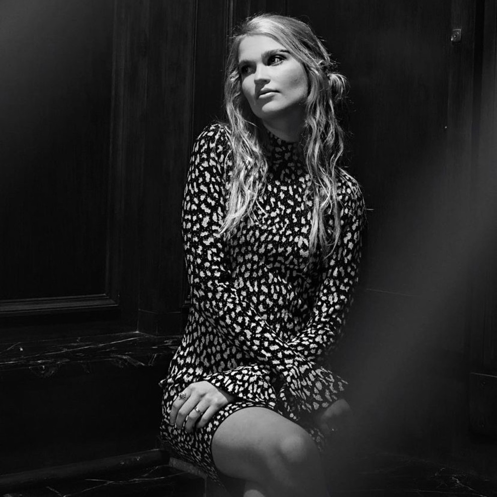 Michael Kors black and silver leopard print dress